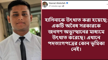 হাসিনাকে উৎখাত করা হয়েছে, পদত্যাগপত্রের ভূমিকা নেই: হাসনাত